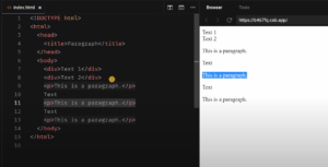 Ví dụ sử dụng thẻ <p> trong HTML